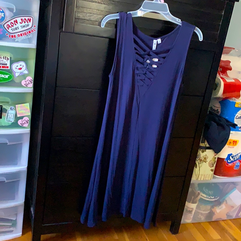 BNWT • Navy Sun Dress (M)